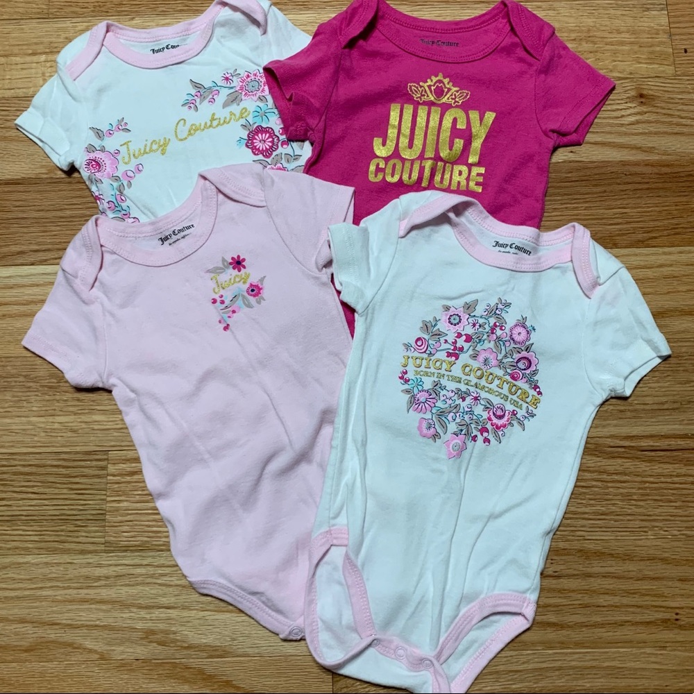 Juicy Couture - 4 Onesies Set